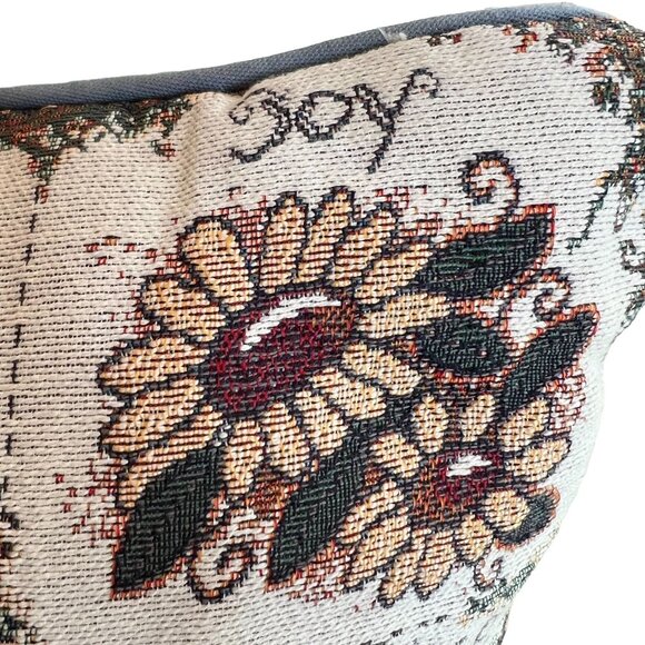 Decorative Tapestry Throw Pillow "Ingredients For A Happy Home" - Picture 8 of 14